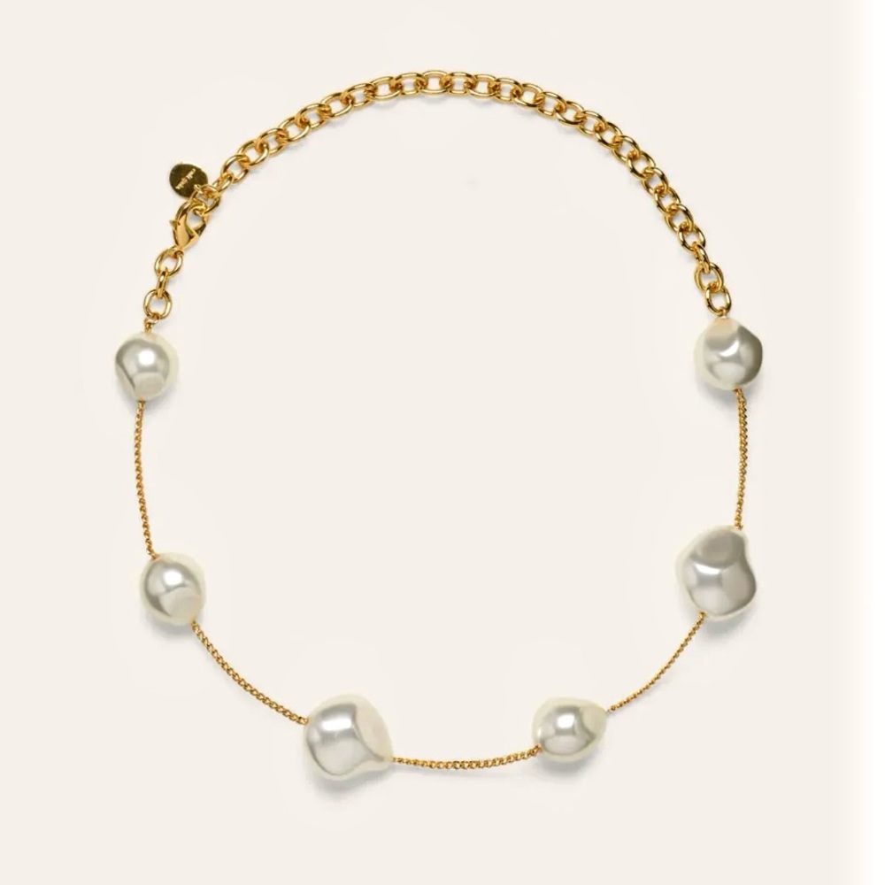 πΊπHPππΊ NWT Cult Gaia Andie Pearl Choker Necklace - Picture 13 of 16